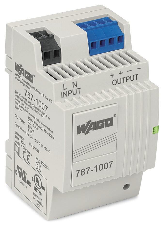 开关稳压电源; 适于DALI模块（753-647）; 单相; 18 VDC输出电压; 1.1 A输出电流; 2,50 mm²