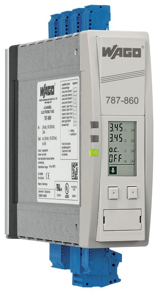 电子断路器; 4通道; 24 VDC输入电压; 可在1 … 6 A之间调节; 通信能力; 10,00 mm²