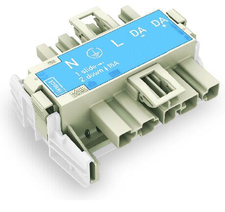 Linect® T 连接器; 5极; 类型 I; 1 输入; 2 个输出; 蓝色