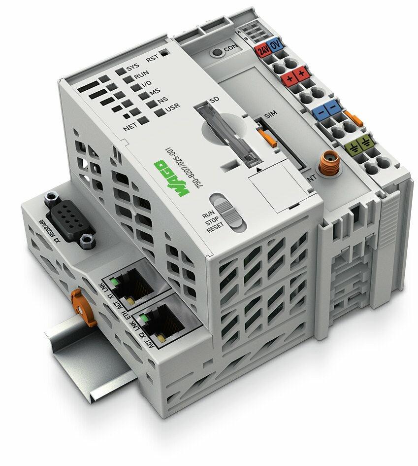 PFC200控制器; 2 x ETHERNET, RS-232/-485, 移动无线模块; 远动技术; 扩展的温度范围