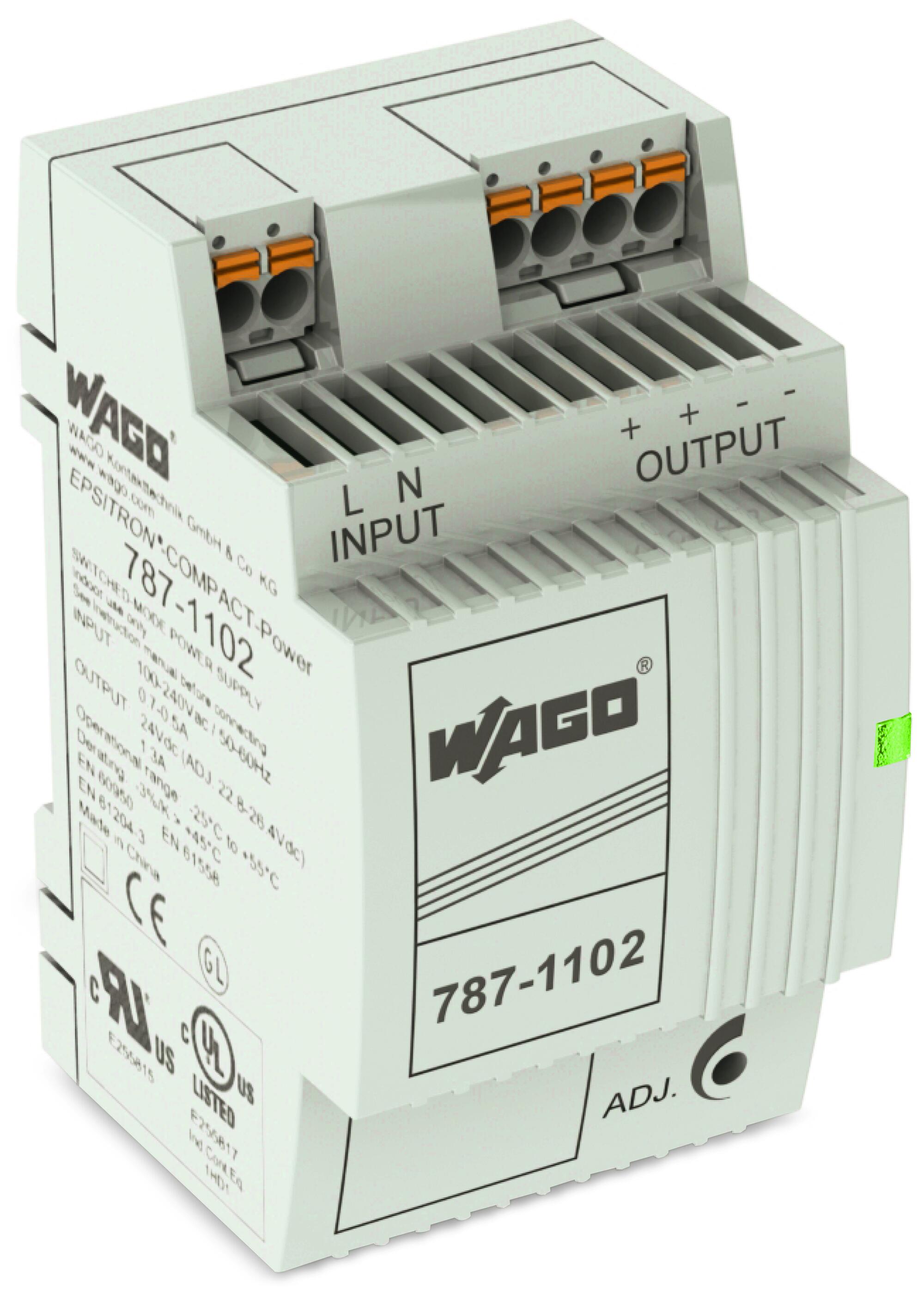 开关稳压电源; COMPACT紧凑型电源; 单相; 24 VDC输出电压; 1.3 A输出电流; DC-OK LED