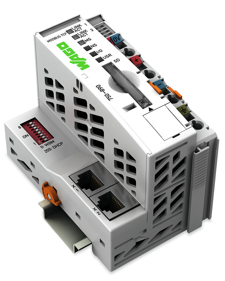Modbus TCP控制器; 第4代; 2 x ETHERNET, SD卡槽; 扩展的温度范围
