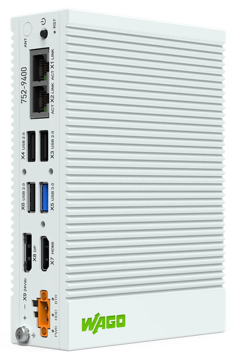 边缘计算机; 2 x ETHERNET, 4 x USB, HDMI, DP; 4GB RAM; 64GB FLASH